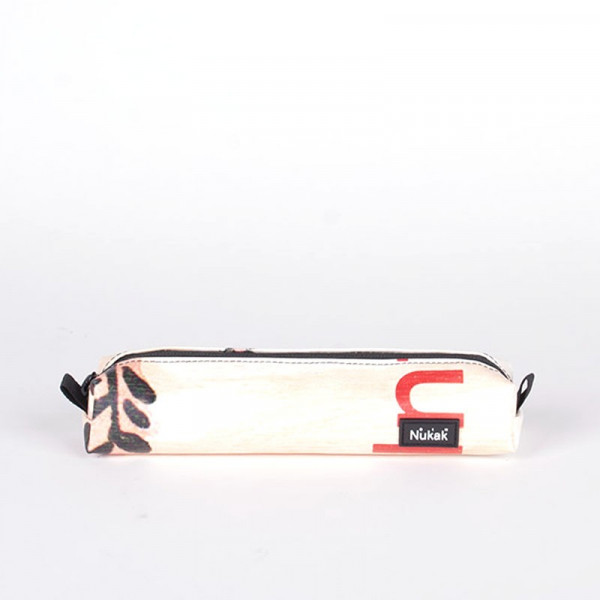 POUCH ORANGE AND BLACK LETTERS