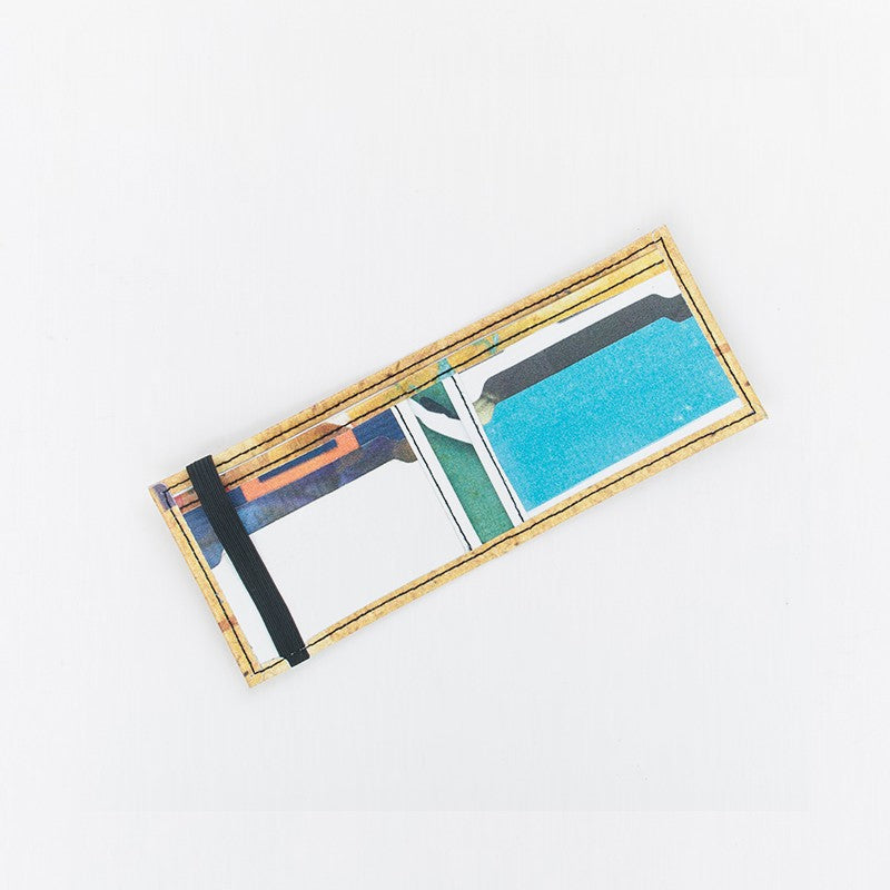 CARTERA VESKI LETRAS AMARILLAS